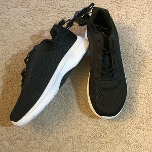 Arch support memory foam athletic works tennis shoes size 10 black